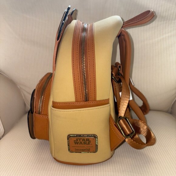 Disney Star Wars Loungefly Cute Wicket Ewok Footsie Yub Nub Mini Backpack Soft - Picture 2 of 11